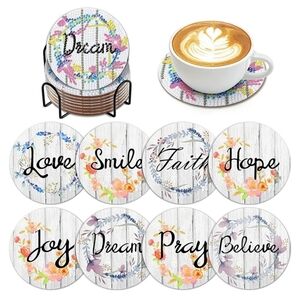 Floral Inspirational Coaster Set